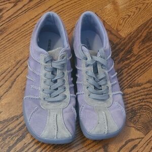 DIESEL light purple and grey suede shoes